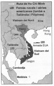 mapa de la guerra de Vietnam